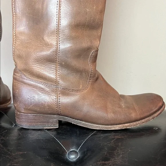FRYE Brown Leather Tall Boots - Picture 7 of 13